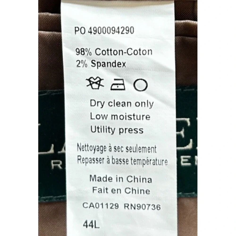Lauren Ralph Lauren Corduroy Sport Coat Blazer Mens 44L‎ Brown Elbow Patches